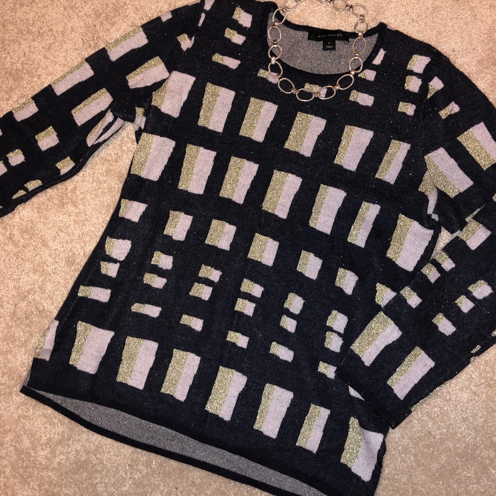 Ann Taylor Geometric Sweater